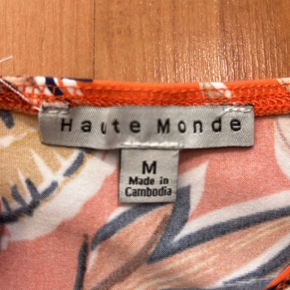 Haute Monde Floral Orange Maxi Dress 🔥 adjustable straps 🔥 NWT 🔥 medium - Picture 6 of 8